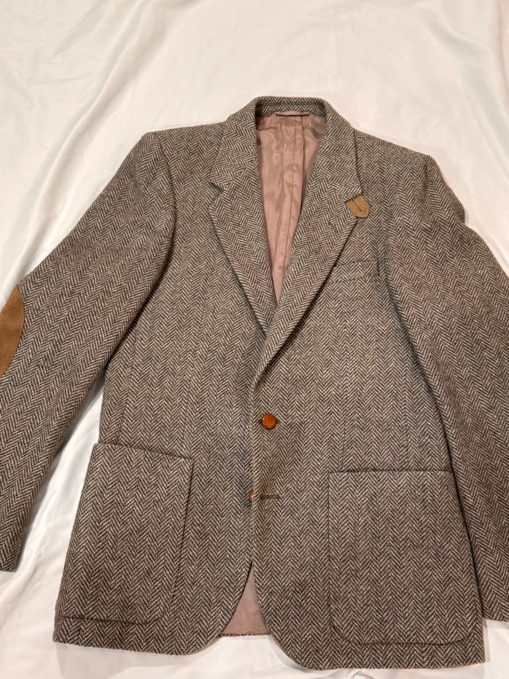 Vintage Von Furstenberg Prince Egon Tweed Sport Coat Blazer Suede Elbow Patches